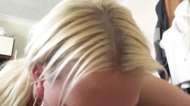 Swallowing every drop of cum.
