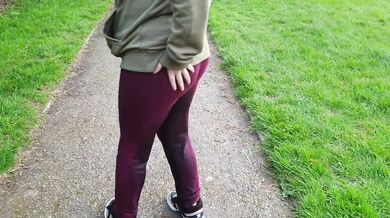 Public Wetting - And spending a whole day in pissy leggings ;)