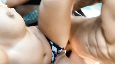 Isizzu is shy & horny with her step Brother in the car on a PUBLIC STREET