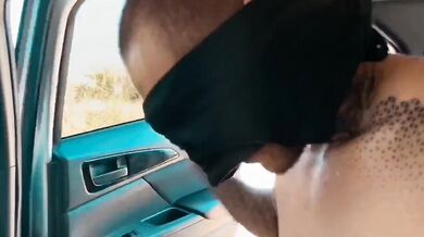 Isizzu is shy & horny with her step Brother in the car on a PUBLIC STREET