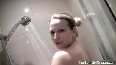 Blonde MILFs Nipple Hardening Pussy Pulsing Squirting Orgasms Post Shower