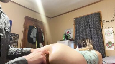 Anal Gaped Fingered Doggy-style Petite Blonde Submissive Daddy Girl