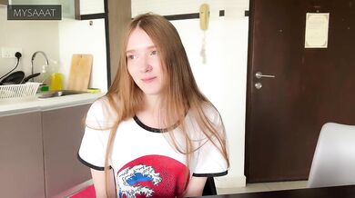 Step sister lost at chess and got a double load in her pussy