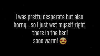 Horny Girl is desperate to pee and wets her bed!