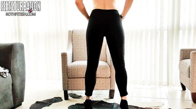 Tight pants and high heel dangling, sexy classy fuck