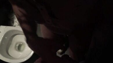 Real Couple club toilet sex after party sex