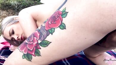 Perfect Babe Sensual Masturbate Pussy near the Sea
