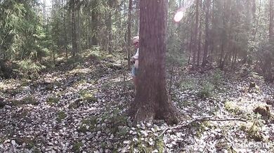 Girl Sucking Dick Stranger and had Anal Sex until Creampie in the Forest