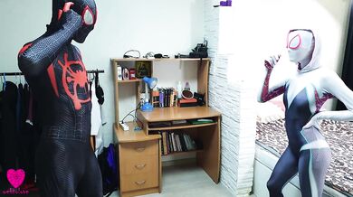 Sexy Spider-Man Multiverse: Miles Morales Passionately Fucked Gwen Stacy & filled her mouth with cum