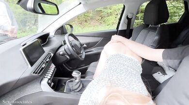 First dogging in the British countryside. My wife let the voyeur watch her giving me a head