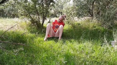 went for berries and decided to masturbate in the forest
