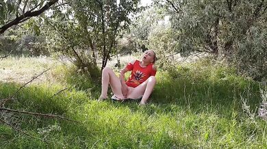 went for berries and decided to masturbate in the forest