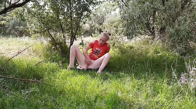 went for berries and decided to masturbate in the forest
