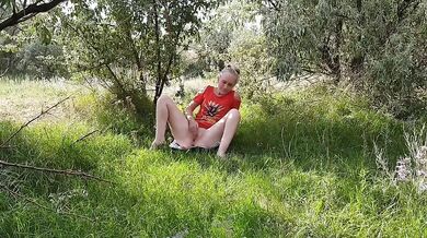 went for berries and decided to masturbate in the forest