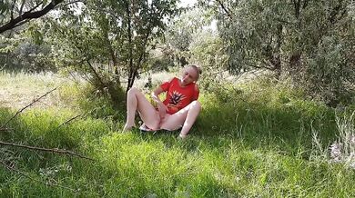 went for berries and decided to masturbate in the forest