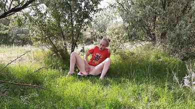 went for berries and decided to masturbate in the forest
