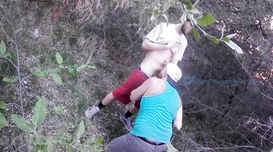 Straight Masculine Hairy Anon Cum Dump SLUT Cub Bear CRUISING in the Forest in Public Sucked my Cum Out
