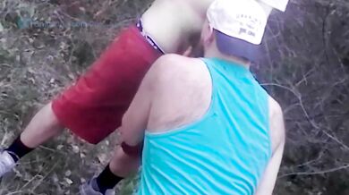 Straight Masculine Hairy Anon Cum Dump SLUT Cub Bear CRUISING in the Forest in Public Sucked my Cum Out