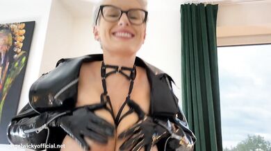 Angel Wicky POV oil and latex fucking