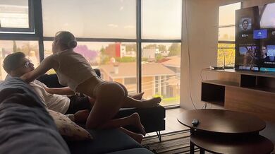 I surprised my sister-in-law in the living room