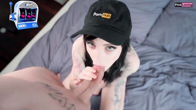 Cum on the face of a pretty girl three times in a row in one blowjob. a lot of cum - pinkloving