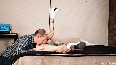 MY BOYFRIEND'S STEPSON FUCKS ME WHILE HE RESTS AND CAUGHT US