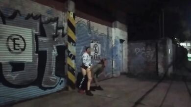 sex in public naked girl in the city without panties likes voyeurs to watch her fuck