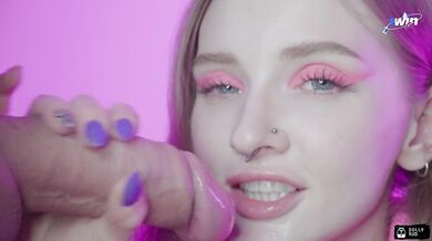 Close Up Blowjob. Gentle and sensual blowjob with cum in mouth / Dolly Rud