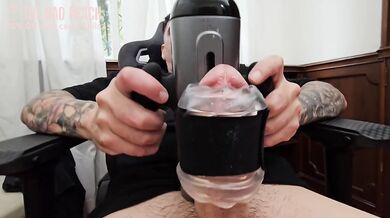 Testing a new toy "the handy stroker" of bad peach