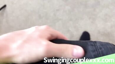 Swinging wife gets fucked by massive Irish cock guy and hubby
