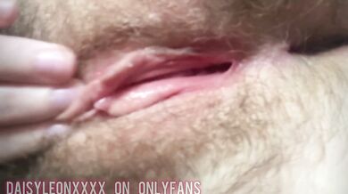 Hairy Slut Fingers her Pussy after a Shower