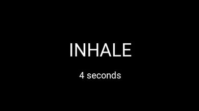 Box breathing (5-seond interval)