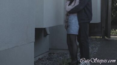 Risky Outdoor Sex with Stepsis and Cum Inside Her Mouth - CuteStepsis - 4K