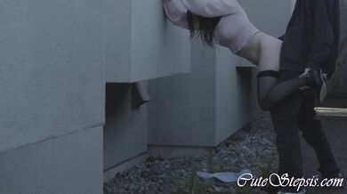 Risky Outdoor Sex with Stepsis and Cum Inside Her Mouth - CuteStepsis - 4K