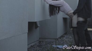Risky Outdoor Sex with Stepsis and Cum Inside Her Mouth - CuteStepsis - 4K