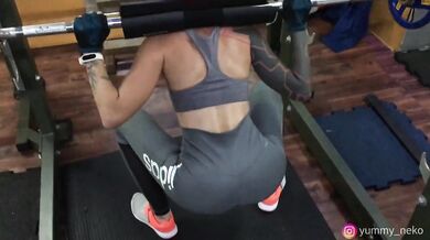 It was supposed to be a workout video - Nora Redmain fucked in a changing room of a gym