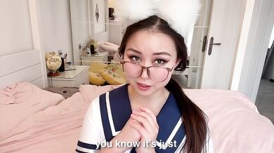 Did I pass my exam? - Asian Egirl student in cosplay Intimate JOI solo masturbation / Chinese Yiming
