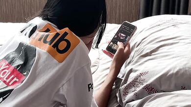 Found Asian StepSister Watching Pornhub