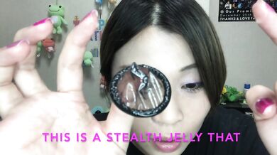 A cute Japanese sex toy shop clerk introduces the latest Japanese condoms