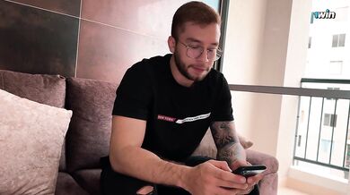 I tell my best friend about his unfaithful wife and we end up fucking in his living room (MILF)