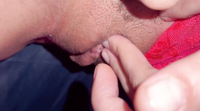 Close-up. How a woman has an orgasm