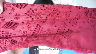 leggings and sports bra try on with exposed vagina