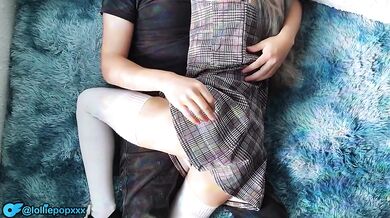 A young couple chillin' at the teenage girl's pad. Then we start to fuck