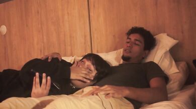 WITH MY STEPBROTHER WE WATCH A MOVIE AND I END UP FEELING HIS COCK IN MY MOUTH