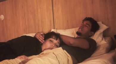 WITH MY STEPBROTHER WE WATCH A MOVIE AND I END UP FEELING HIS COCK IN MY MOUTH