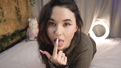 The most flexible girl licks own pussy and squirts