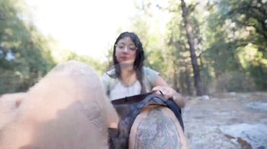 BIG TITTY LATINA STEP SIS wanted to FUCK in a national park - Cami Strella