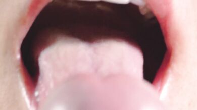 Close up blowjob, playing with my husbands hard cock head