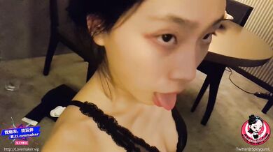 June Liu 刘玥 / SpicyGum - Chinese Manager scolds her Employee for Being Late (Short V - JL_061)