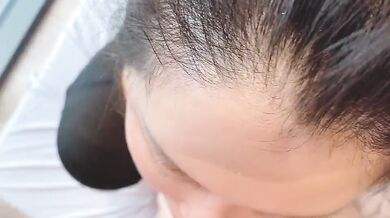 My Japanese female fitness trainer pouted my butt for me to fuck, the slut pleased me cumshot inside